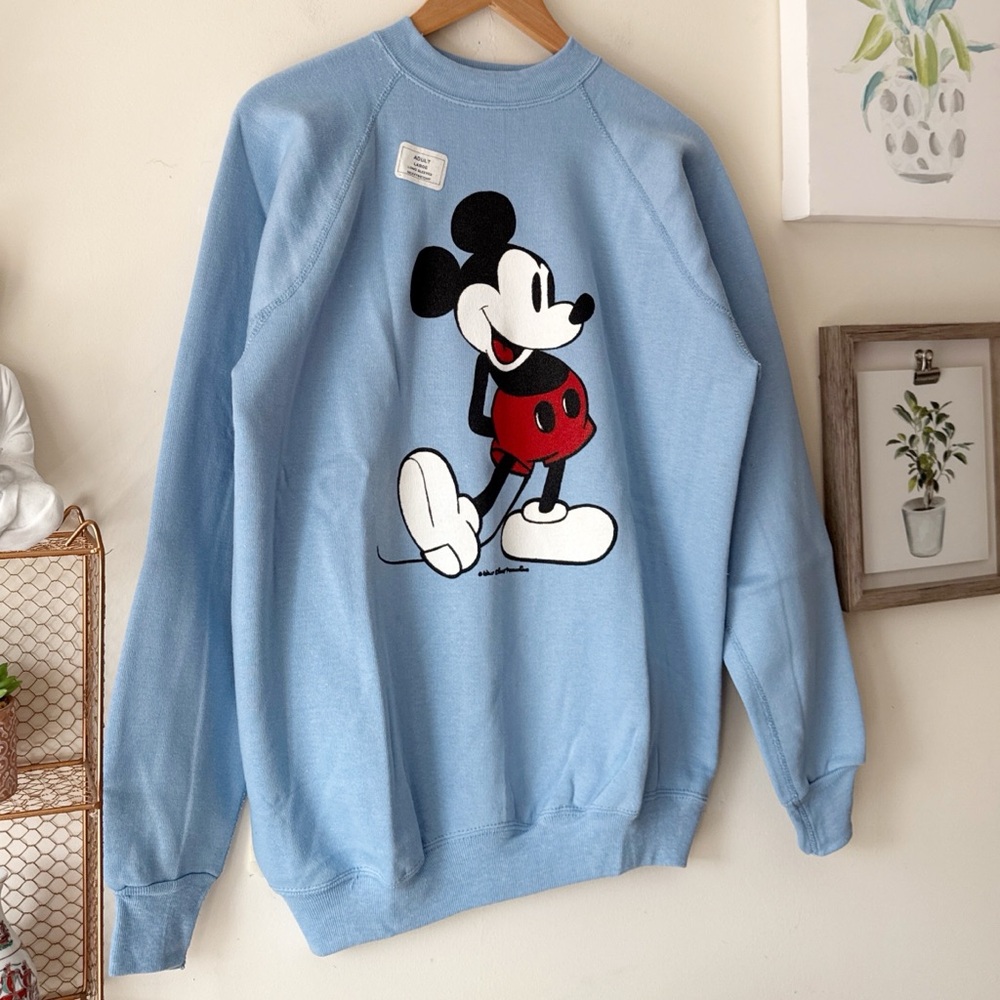 NOS 80s Mickey Mouse Sweatshirt ASO Michael Jackson 1985 Icon Deadstock RARE - Picture 5 of 16